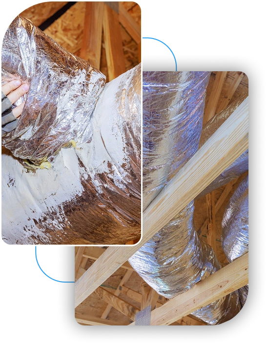 White powdery efflorescence and moisture damage visible on an interior brick basement wall.